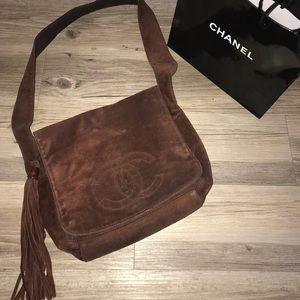 Chanel authentic vintage suede